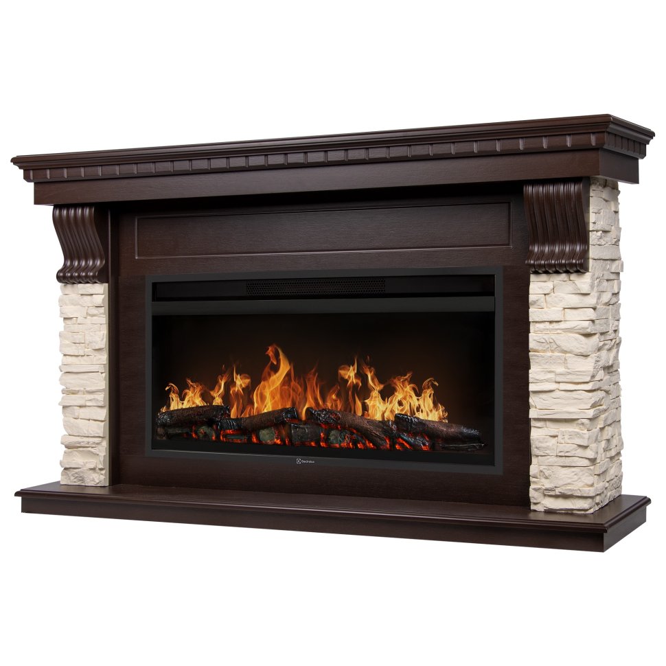 Каминокомплект Electrolux EFP/P-3620LS портал Michigan 42/40/36 камень молочный/шпон темный